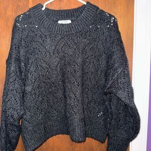 Old Navy Women's Charcoal Knit Sweater